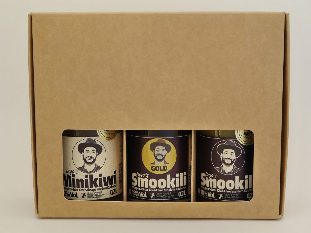 3er Set Minikiwi-Spirituosen
